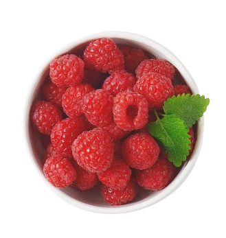 Bowl of raspberries